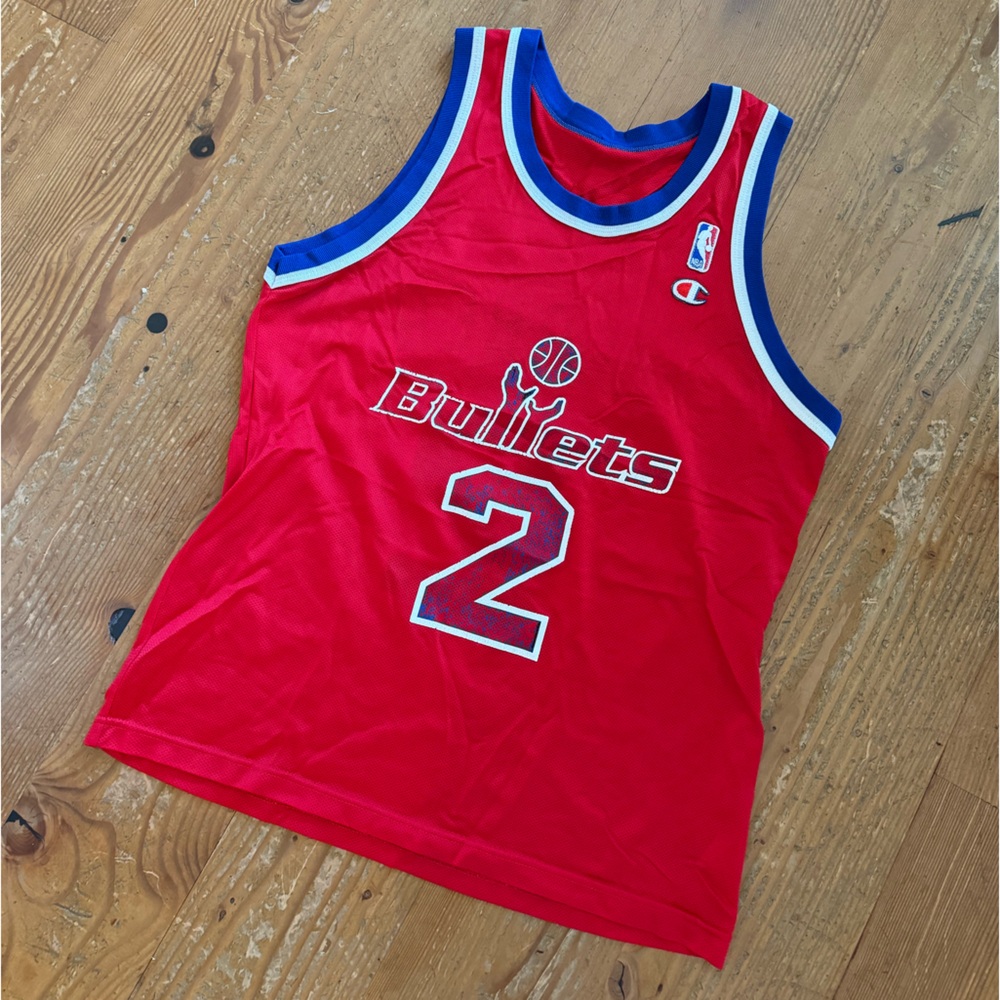 Rare Vintage Champion Chris Webber Washington Bullets NBA Jersey - Mens Size 40
